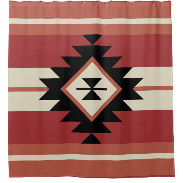 Rideaux De Douche Motif Aztec (Devant)