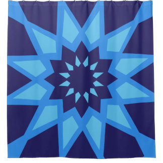 Rideaux De Douche Motif bleu marocain