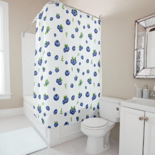 Rideaux De Douche Motif Blueberry