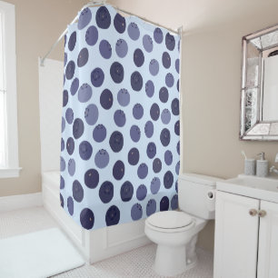 Rideaux De Douche Motif Blueberry