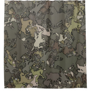 Rideaux De Douche Motif Camouflage Cowboy