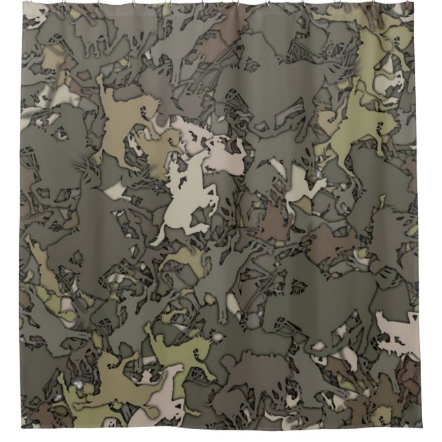 Rideaux De Douche Motif Camouflage Cowboy (Devant)