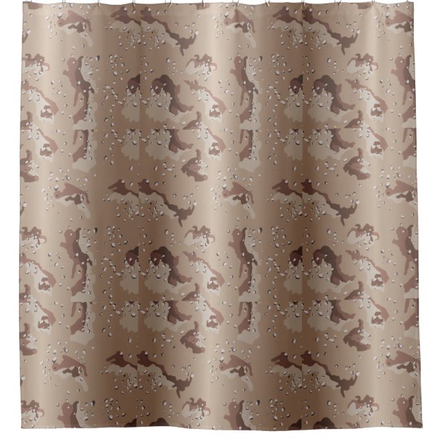 Rideaux De Douche Motif Camouflage du désert (Devant)