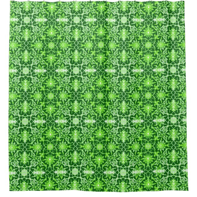 Rideaux De Douche Motif chinois Art Nouveau - Emerald Green (Devant)