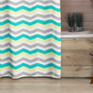 Rideaux De Douche Motif coloré de Chevron