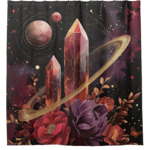 Rideaux De Douche Motif cosmique champ d'étoiles de la galaxie améth
