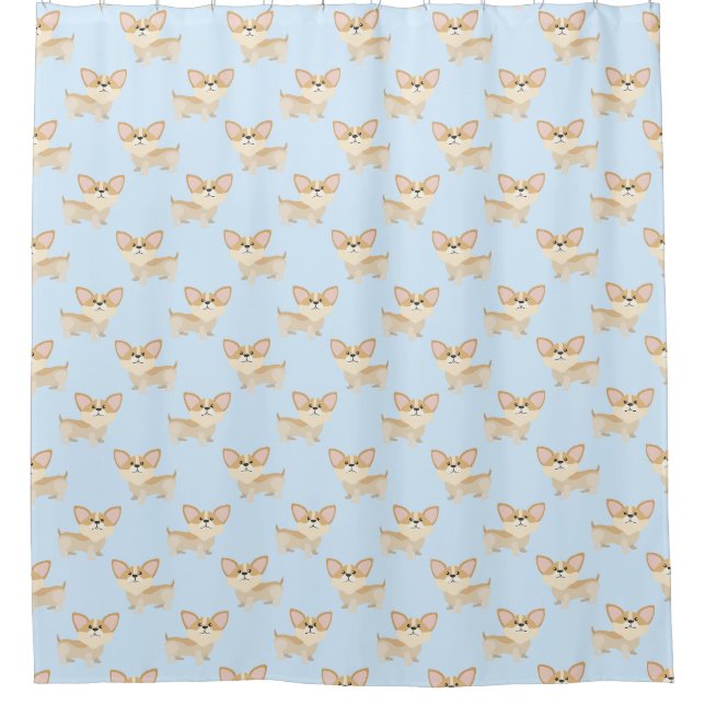 Rideaux De Douche Motif Cute Corgi (Devant)