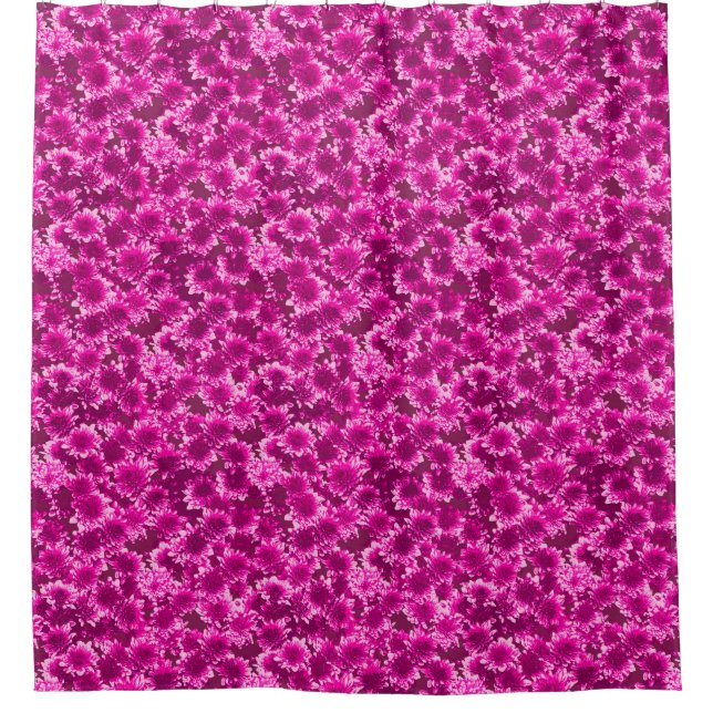 Rideaux De Douche Motif Dahlia Graphique Moderne, Amethyst Purple (Devant)
