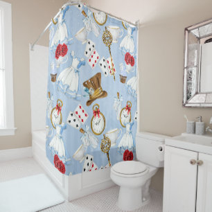 Rideaux De Douche Motif d'Alice du pays des merveilles
