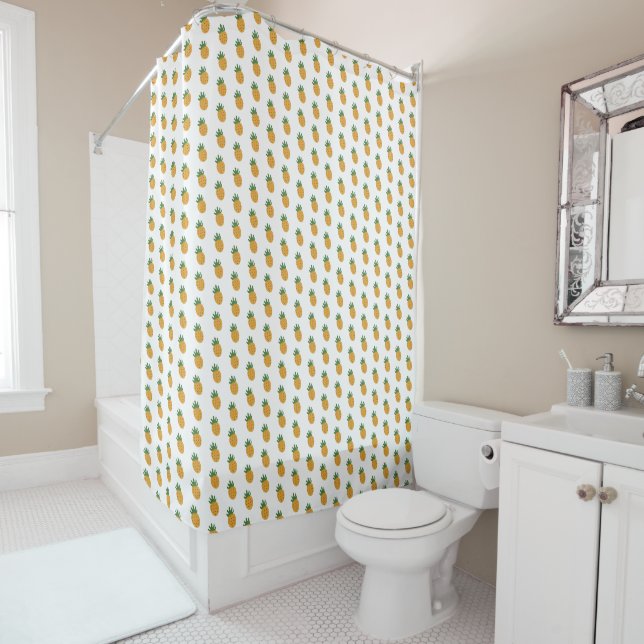 Rideaux De Douche Motif d'ananas mignon | FIV de Fertilité moderne (En situation)