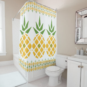 Rideaux De Douche Motif d'ananas personnalisé