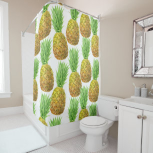 Rideaux De Douche Motif d'aquarelle ananas