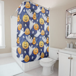 Rideaux De Douche Motif d'aquarelle Halloween