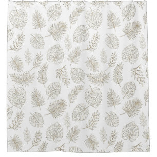 Rideaux De Douche Motif d'art botanique minimaliste en ligne (6)