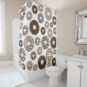 Rideaux De Douche Motif de beignes, beignets de chocolat, beignets d