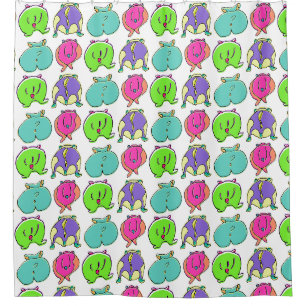 Rideaux De Douche Motif de boutons de hamster coloré