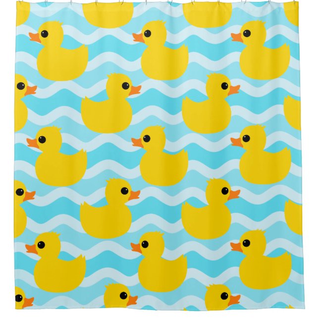 Rideaux De Douche Motif de canard en caoutchouc (Devant)