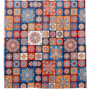 Rideaux De Douche Motif de carreaux marocains