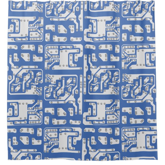Rideaux De Douche Motif de carte de circuit (Devant)