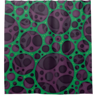 Rideaux De Douche Motif de conception de trous minces Abstraits Trip