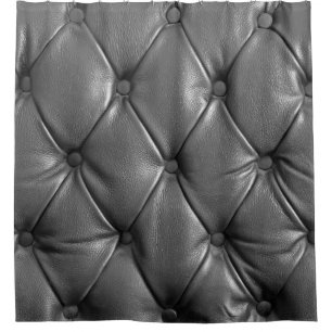 Rideaux De Douche motif de couleur cuir noir authentique utilisant c