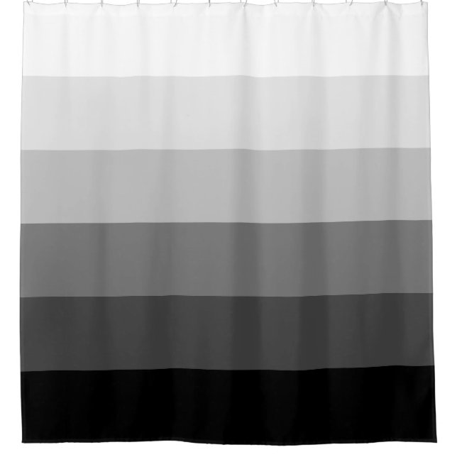 Rideaux De Douche Motif de dégradé gris moderne (Devant)