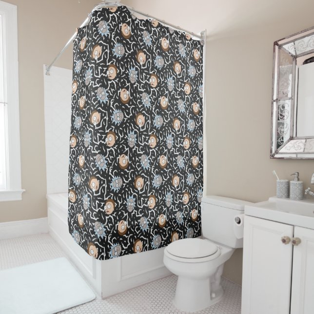 Rideaux De Douche Motif de foudre Rick et Morty (En situation)