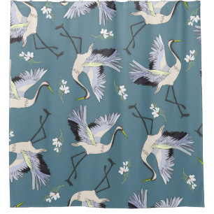 Rideaux De Douche Motif de grue, illustration Flying Bird.