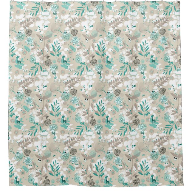 Rideaux De Douche Motif de jardin (Devant)