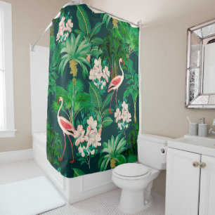 Rideaux De Douche Motif de la jungle luxuriante colorée