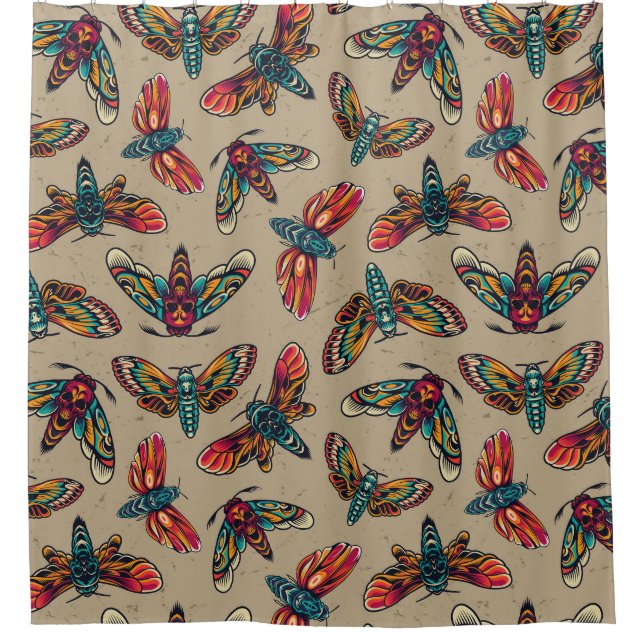 Rideaux De Douche Motif de la Moth (Devant)
