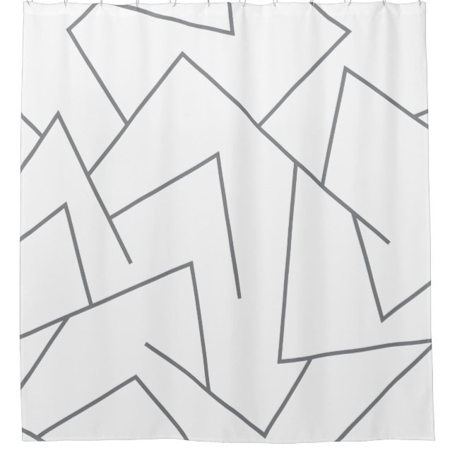 Rideaux De Douche Motif de ligne graphique moderne, urbain simple, d (Devant)