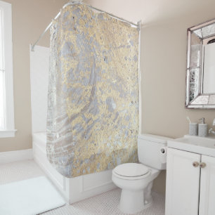 Rideaux De Douche Motif de marbre gris beige de Goldish