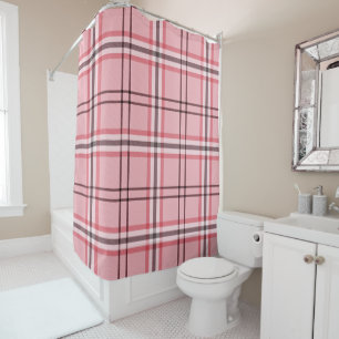 Rideaux De Douche Motif de mode rose et gris chic