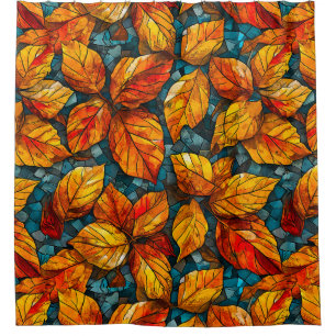 Rideaux De Douche Motif de mosaïque d'automne