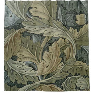 Rideaux De Douche Motif de nouveau d'art de William Morris, cru,