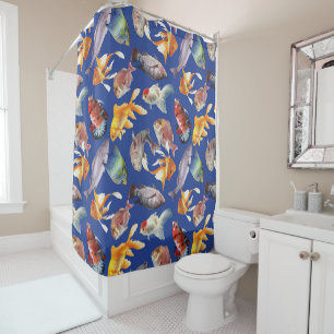 Rideaux De Douche Motif de poissons tropicaux