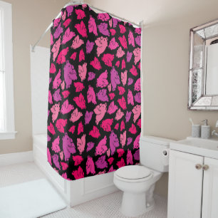 Rideaux De Douche Motif de porc rose