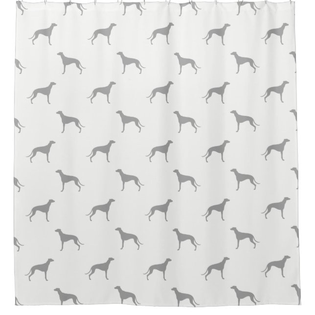 Rideaux De Douche Motif de silhouettes Greyhound (Devant)