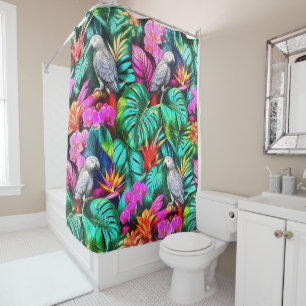 Rideaux De Douche Motif de surface sans couture Jungle Dreams avec p