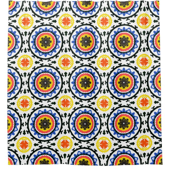 Rideaux De Douche Motif de Suzani (Devant)