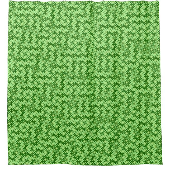 Rideaux De Douche Motif de tuiles égyptiennes, émeraude et vert citr (Devant)