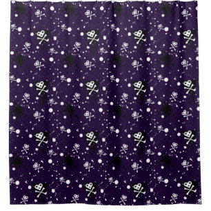Rideaux De Douche Motif d'Emo de couleur foncée avec la peinture
