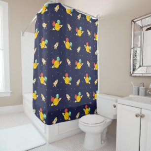 Rideaux De Douche Motif d'icône Mickey Mouse Planet