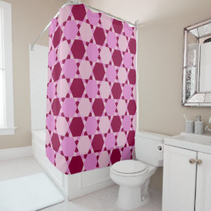 Rideaux De Douche Motif d'illusion optique Girly Pink