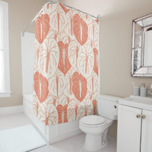 Rideaux De Douche Motif d'impression moderne Hawaiian Anthurium