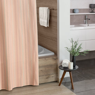 Rideaux De Douche Motif élégant Boho Rose Orange Boho Herringbone