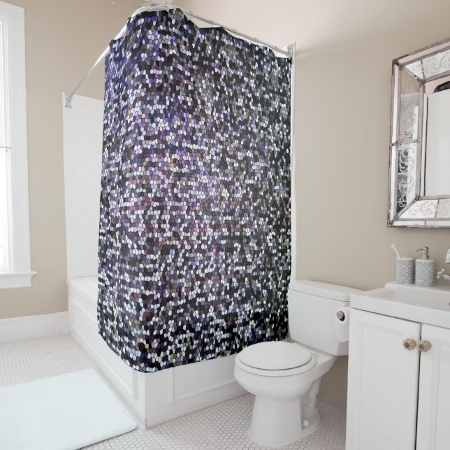 Rideaux De Douche Motif en mosaïque Cool en verre feuilleté (En situation)