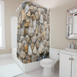 Rideaux De Douche Motif en pierre, pierre naturelle