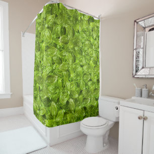 Rideaux De Douche Motif Feuille Basil